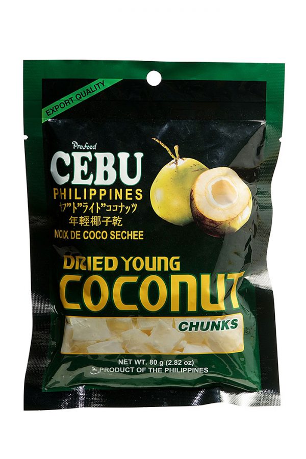 Profood Cebu Brand Dried Young Coconut Chunks 80g