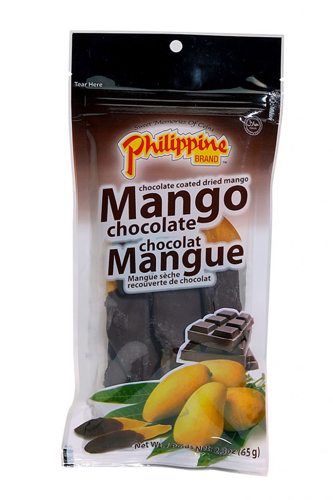 Philippine Brand Dried Mango Chocolate 65g Profoodcorp Com   Pbdmc65g 683x1024 