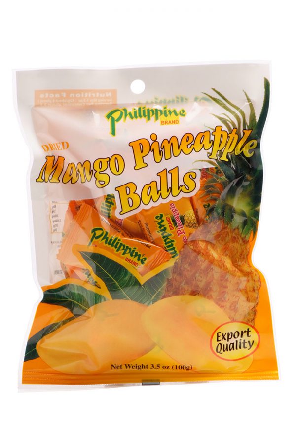 Philippine Brand Dried Mango Pineapple Balls 100g