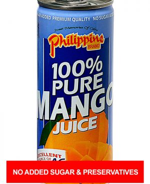 NO ADDED SUGAR AND PRESERVATIVES Philippine Brand 100% Pure Mango Juice 250ml
