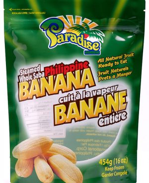 Paradise Brand IQF Steamed Whole Saba Banana 454g