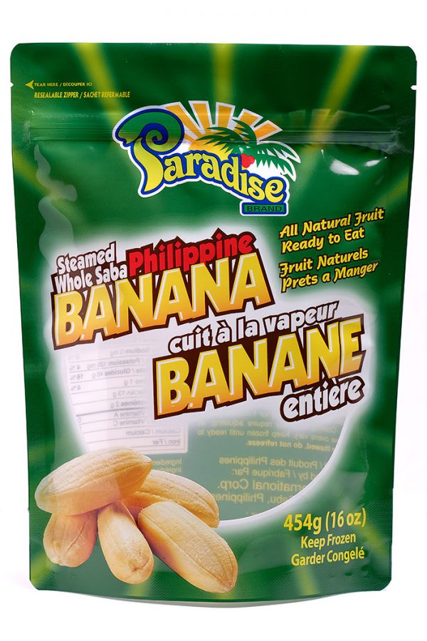 Paradise Brand IQF Steamed Whole Saba Banana 454g