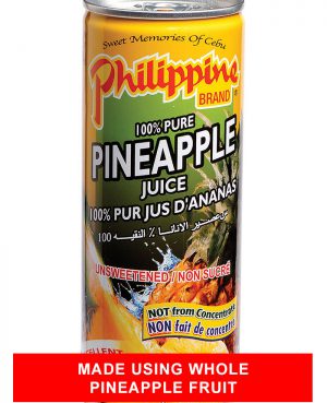MADE USING WHOLE PINEAPPLE FRUIT Philippine Brand 100% Pineapple Juice 250ml