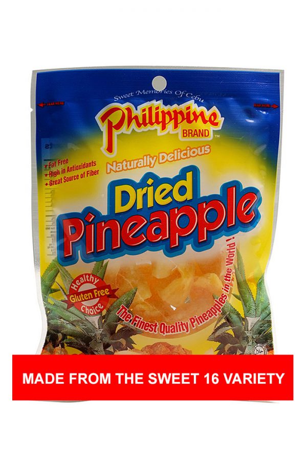 MADE FROM THE SWEET 16 VARIETY Philippine Brand Dried Pineapple 100g